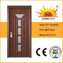 Cheap Price MDF PVC Wood Door Interior (SC-P115)